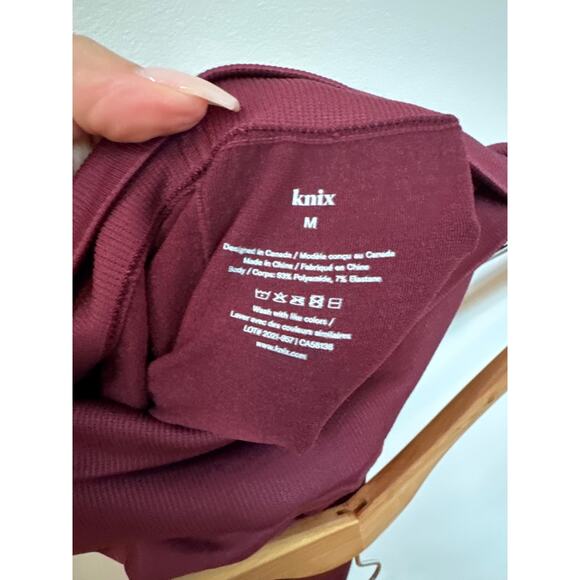 Knix Leggings Maroon Burgundy Size Medium - Picture 4 of 4
